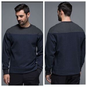 Lululemon Revolve Long Sleeve Men's XL Heathered Inkwell Black Sweatshirt